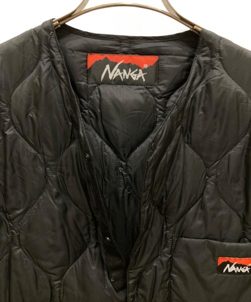 NANGA（ナンガ）NANGA (ナンガ) Orange (オレンジ) キルトダウンカーディガン ブラック サイズ:SIZE XLの古着・服飾アイテム