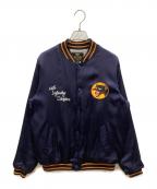 HOUSTONヒューストン）の古着「RAYON AWARD JACKET」｜ネイビー