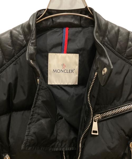 MONCLER（モンクレール）MONCLER (モンクレール) KERKYRA ライダースダウンジャケット ブラック サイズ:SIZE 1の古着・服飾アイテム
