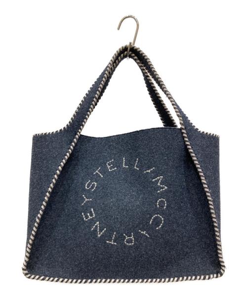 STELLA McCARTNEY（ステラマッカートニー）STELLA McCARTNEY (ステラマッカートニー) パンチングロゴフェルトバッグ ネイビーの古着・服飾アイテム