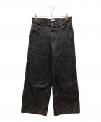 BLESS Uブレスユー）の古着「wrinkle crack baggy denim」｜ブラック