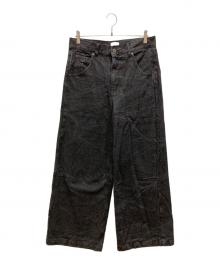 BLESS U（ブレスユー）の古着「wrinkle crack baggy denim」｜ブラック