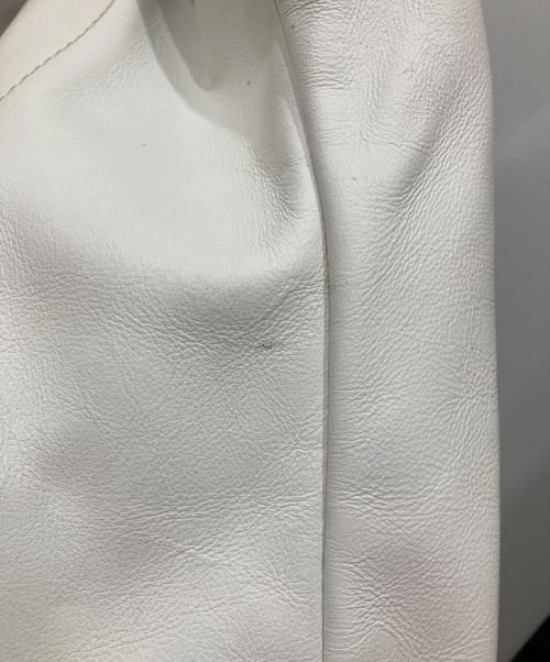 VANSON（バンソン）VANSON (バンソン) レザーライダースジャケット ホワイト サイズ:SIZE 38の古着・服飾アイテム