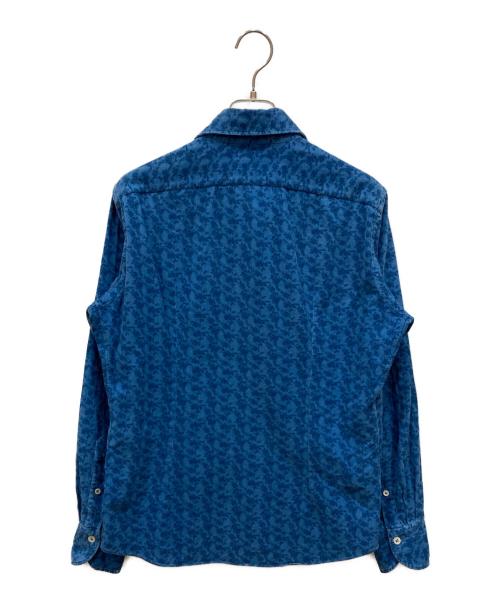 giannetto（ジャンネット）giannetto (ジャンネット) 総柄シャツ　VINCI FIT ブルー サイズ:SIZE 40の古着・服飾アイテム