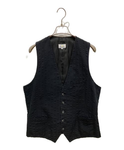 giannetto（ジャンネット）giannetto (ジャンネット) 3Pシアサッカーセットアップスーツ ブラック サイズ:SIZE 48の古着・服飾アイテム