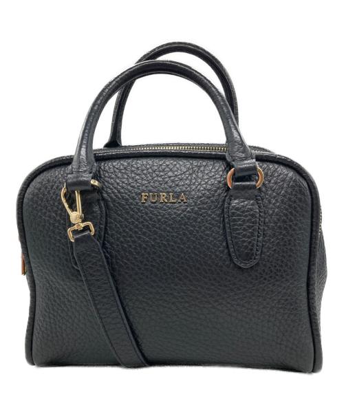 FURLA（フルラ）FURLA (フルラ) シリレザーハンドバッグ ブラックの古着・服飾アイテム
