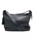 COACHコーチ）の古着「レザーショルダーバッグ」｜ブラック