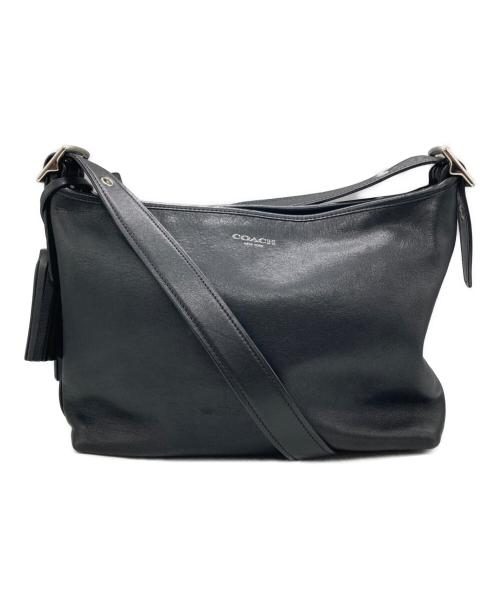 COACH（コーチ）COACH (コーチ) レザーショルダーバッグ ブラックの古着・服飾アイテム
