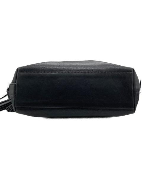 COACH（コーチ）COACH (コーチ) レザーショルダーバッグ ブラックの古着・服飾アイテム