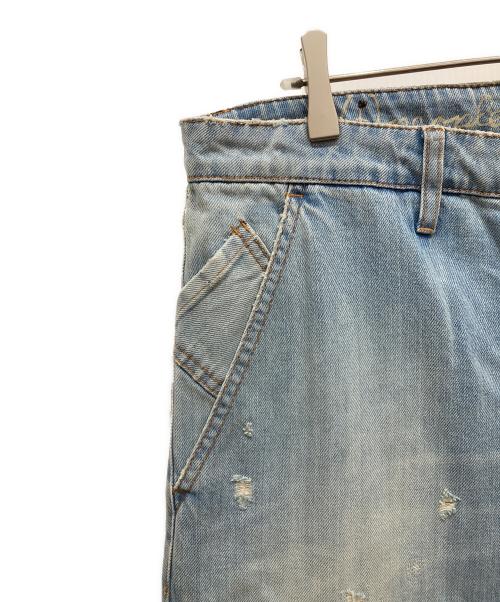(+) People（プラスピープル）(+) PEOPLE (プラスピープル) ダメージデニムパンツ インディゴ サイズ:SIZE 36 未使用品の古着・服飾アイテム