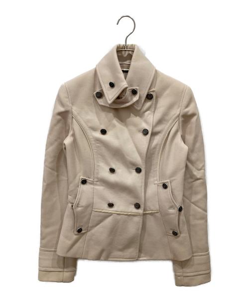 DOLCE & GABBANA（ドルチェ＆ガッバーナ）DOLCE & GABBANA (ドルチェ＆ガッバーナ) ベロア切替ジャケット アイボリー サイズ:SIZE 38の古着・服飾アイテム
