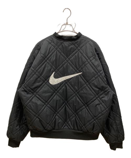 NIKE（ナイキ）NIKE (ナイキ) ロゴ刺繍キルティングジャケット ブラック サイズ:SIZE Lの古着・服飾アイテム