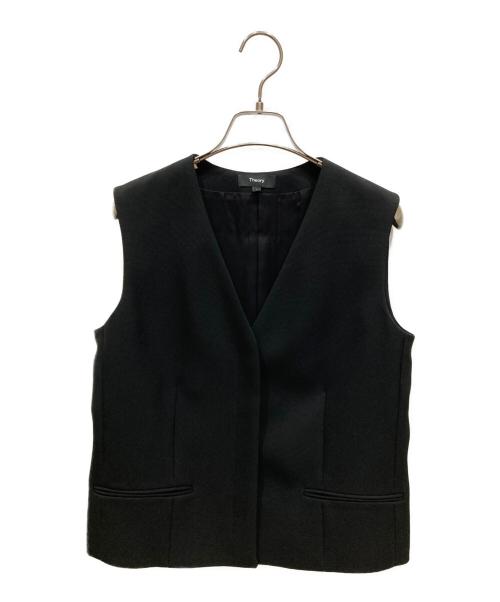 theory（セオリー）theory (セオリー) フライフロントvネックベスト ブラック サイズ:SIZE Sの古着・服飾アイテム
