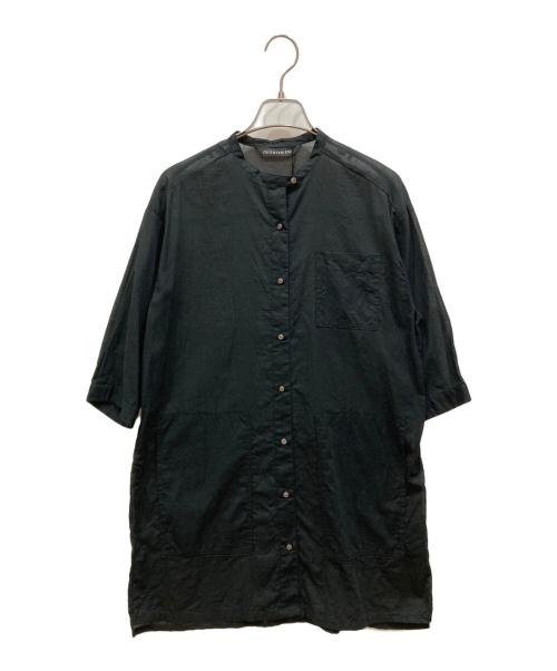 mizuiro-ind（ミズイロインド）mizuiro-ind (ミズイロインド) 半袖シアーシャツ ブラック サイズ:不明 未使用品の古着・服飾アイテム