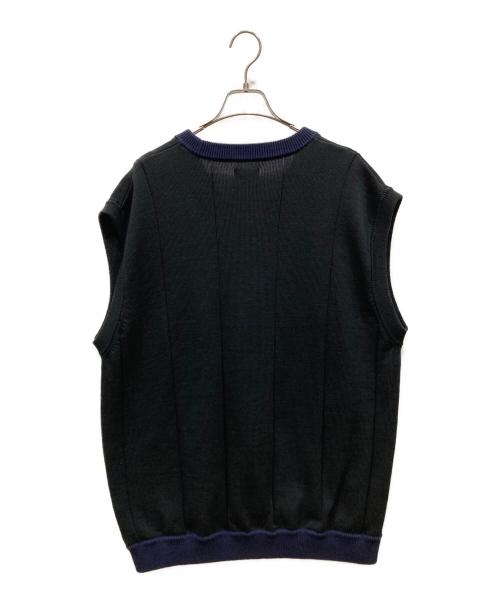 Coohem（コーヘン）Coohem (コーヘン) ニットベスト ブラック×ネイビー サイズ:SIZE Lの古着・服飾アイテム