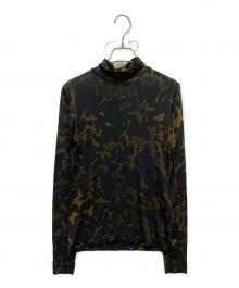 DRIES VAN NOTEN（ドリスヴァンノッテン）の古着「ストレッチハイネックカットソー」｜ブラック×ブラウン