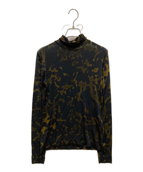 DRIES VAN NOTEN（ドリスヴァンノッテン）DRIES VAN NOTEN (ドリスヴァンノッテン) ストレッチハイネックカットソー ブラック×ブラウン サイズ:不明の古着・服飾アイテム