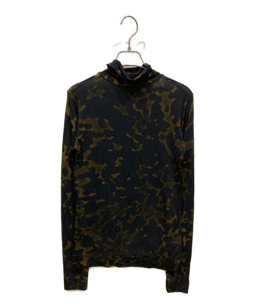 DRIES VAN NOTEN（ドリスヴァンノッテン）DRIES VAN NOTEN (ドリスヴァンノッテン) ストレッチハイネックカットソー ブラック×ブラウン サイズ:不明の古着・服飾アイテム