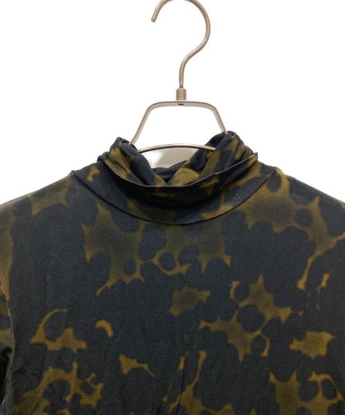 DRIES VAN NOTEN（ドリスヴァンノッテン）DRIES VAN NOTEN (ドリスヴァンノッテン) ストレッチハイネックカットソー ブラック×ブラウン サイズ:不明の古着・服飾アイテム
