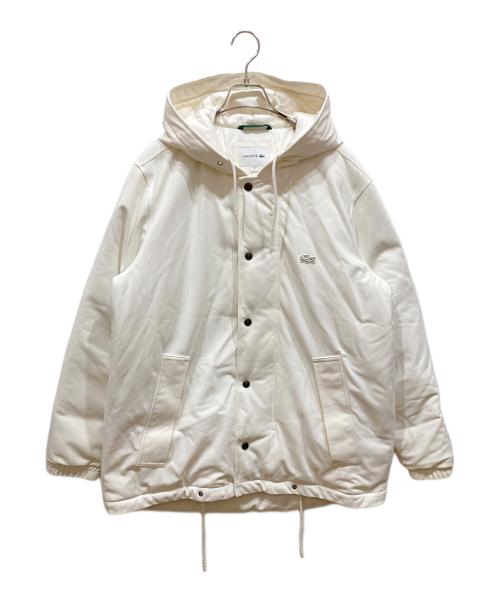 LACOSTE（ラコステ）LACOSTE (ラコステ) 耐水透湿ピケダウンジャケット ホワイト サイズ:SIZE Lの古着・服飾アイテム