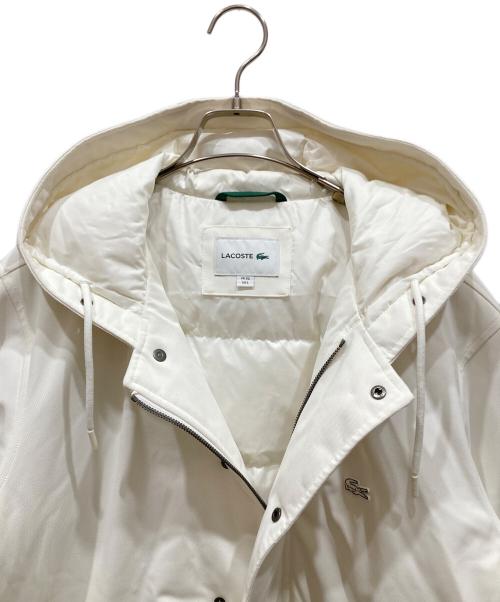 LACOSTE（ラコステ）LACOSTE (ラコステ) 耐水透湿ピケダウンジャケット ホワイト サイズ:SIZE Lの古着・服飾アイテム