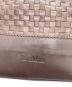 中古・古着 MaxMara (マックスマーラ) 編込みレザーバッグ ブラウン：10000円