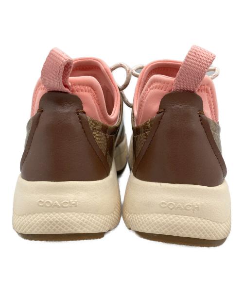COACH（コーチ）COACH (コーチ) C270 ランナー ブラウン×ピンク サイズ:SIZE 23cmの古着・服飾アイテム