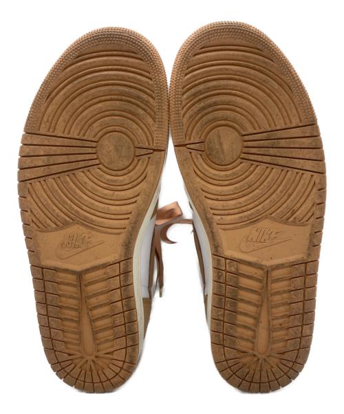 NIKE（ナイキ）NIKE (ナイキ) WMNS AIR JORDAN 1 RETRO HIGH OG PRALINE ベージュ×ホワイト サイズ:28.5の古着・服飾アイテム