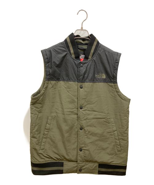 THE NORTH FACE（ザ ノース フェイス）THE NORTH FACE (ザ ノース フェイス) TRANSBAY中綿ベスト カーキ×ブラック サイズ:SIZE M 未使用品の古着・服飾アイテム