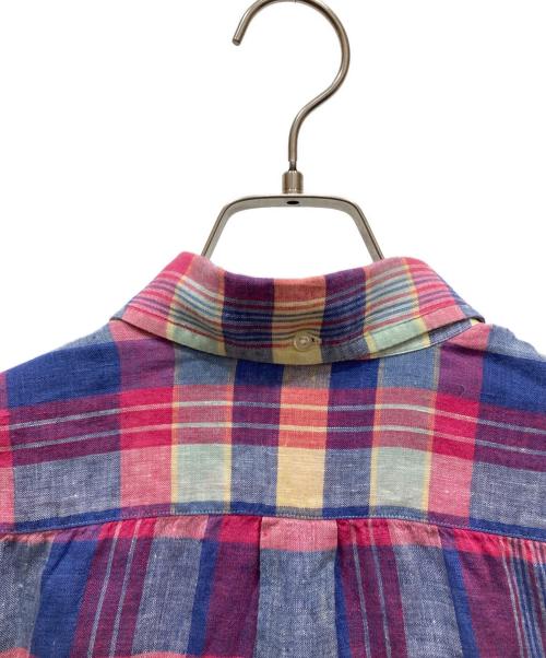 RALPH LAUREN（ラルフローレン）RALPH LAUREN (ラルフローレン) チェックリネンシャツ マルチカラー サイズ:SIZE Mの古着・服飾アイテム