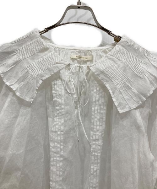 ne quittez pas（ヌキテパ）ne quittez pas (ヌキテパ) コットンオーガンジーフリルカラーブラウス ホワイト サイズ:不明の古着・服飾アイテム