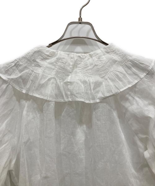 ne quittez pas（ヌキテパ）ne quittez pas (ヌキテパ) コットンオーガンジーフリルカラーブラウス ホワイト サイズ:不明の古着・服飾アイテム
