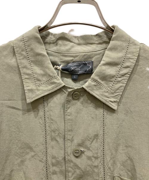 KITH（キス）KITH (キス) 25SS リネンリヨセルオープンカラーシャツ カーキ サイズ:SIZE L 未使用品の古着・服飾アイテム