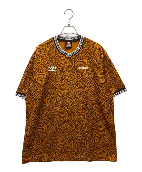 SUPREME（シュプリーム）Supreme (シュプリーム) UMBRO (アンブロ) Jacquard Animal Print Soccer Jersey オレンジ サイズ:SIZE Lの古着・服飾アイテム