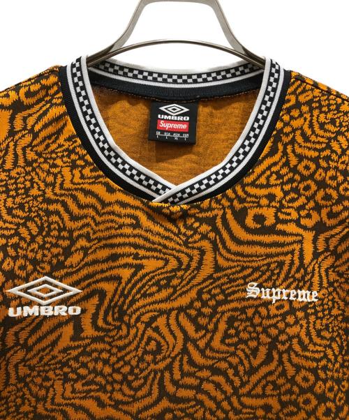 SUPREME（シュプリーム）Supreme (シュプリーム) UMBRO (アンブロ) Jacquard Animal Print Soccer Jersey オレンジ サイズ:SIZE Lの古着・服飾アイテム
