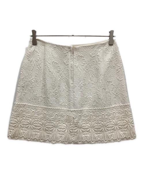 DOLCE & GABBANA（ドルチェ＆ガッバーナ）DOLCE & GABBANA (ドルチェ＆ガッバーナ) エンブロイダリー 刺繍 スカート ホワイト サイズ:SIZE 40の古着・服飾アイテム