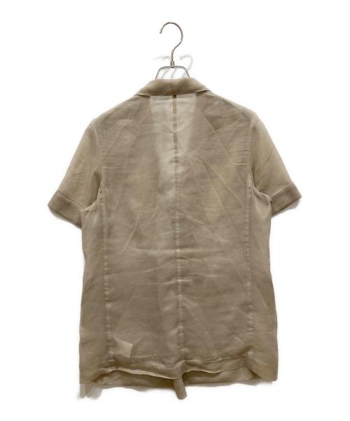 PLST（プラステ）PLST (プラステ) シアーオーガンジーハーフスリーブジャケット ベージュ サイズ:SIZE Sの古着・服飾アイテム