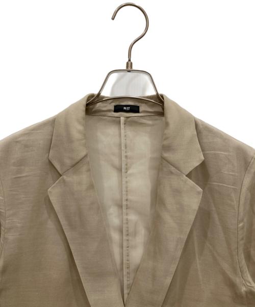 PLST（プラステ）PLST (プラステ) シアーオーガンジーハーフスリーブジャケット ベージュ サイズ:SIZE Sの古着・服飾アイテム
