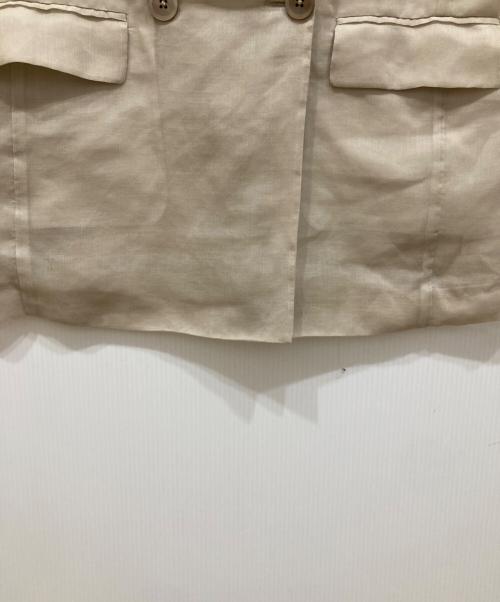 PLST（プラステ）PLST (プラステ) シアーオーガンジーハーフスリーブジャケット ベージュ サイズ:SIZE Sの古着・服飾アイテム