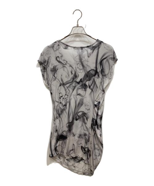 Hysteric Glamour（ヒステリックグラマー）Hysteric Glamour (ヒステリックグラマー) 00’Sリネンシルク混総柄ワンピース グレー サイズ:SIZE Freeの古着・服飾アイテム