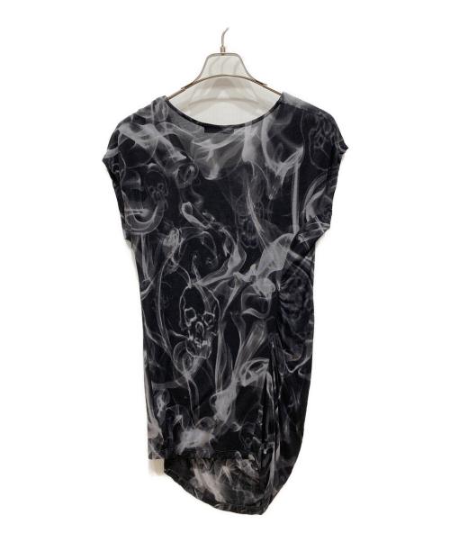 Hysteric Glamour（ヒステリックグラマー）Hysteric Glamour (ヒステリックグラマー) 00’Sリネンシルク混総柄ワンピース グレー サイズ:SIZE Freeの古着・服飾アイテム