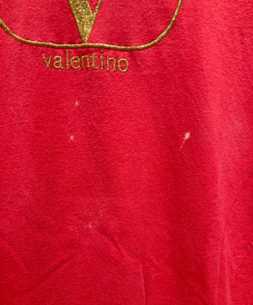 VALENTINO（ヴァレンティノ）VALENTINO (ヴァレンティノ) ロゴ刺繍 Tシャツ レッド サイズ:不明の古着・服飾アイテム