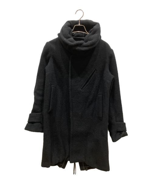 nude:MASAHIKO MARUYAMA（ヌード：マサヒコマルヤマ）nude:MASAHIKO MARUYAMA (ヌード：マサヒコマルヤマ) wool hooded coat ブラック サイズ:SIZE 40の古着・服飾アイテム