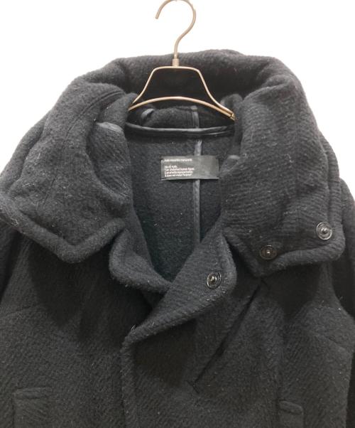 nude:MASAHIKO MARUYAMA（ヌード：マサヒコマルヤマ）nude:MASAHIKO MARUYAMA (ヌード：マサヒコマルヤマ) wool hooded coat ブラック サイズ:SIZE 40の古着・服飾アイテム