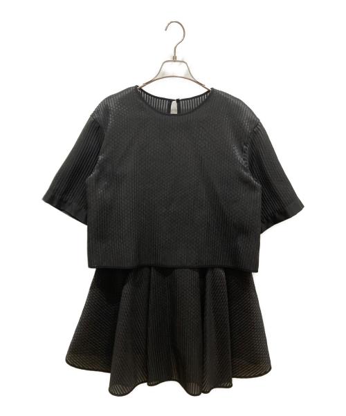 LE PHIL（ル フィル）LE PHIL (ル フィル) セットアップ シアーボーダー ブラウス ブラック サイズ:SIZE Freeの古着・服飾アイテム
