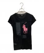 RALPH LAURENラルフローレン）の古着「リメイクビックポニーTシャツ」｜ブラック