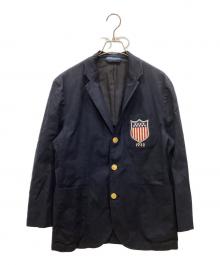 POLO RALPH LAUREN（ポロ・ラルフローレン）の古着「リネン混ブレザー」｜ネイビー