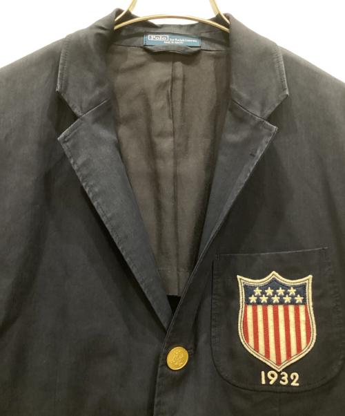 POLO RALPH LAUREN（ポロ・ラルフローレン）POLO RALPH LAUREN (ポロ・ラルフローレン) リネン混ブレザー ネイビー サイズ:SIZE 38Rの古着・服飾アイテム