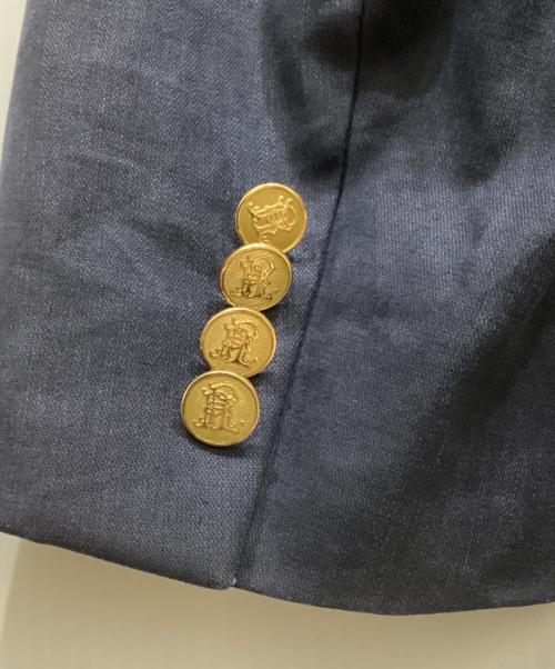 POLO RALPH LAUREN（ポロ・ラルフローレン）POLO RALPH LAUREN (ポロ・ラルフローレン) リネン混ブレザー ネイビー サイズ:SIZE 38Rの古着・服飾アイテム