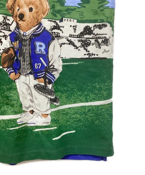 POLO RALPH LAUREN（ポロ・ラルフローレン）POLO RALPH LAUREN (ポロ・ラルフローレン) ポロベアポロシャツ ブルー サイズ:XLの古着・服飾アイテム